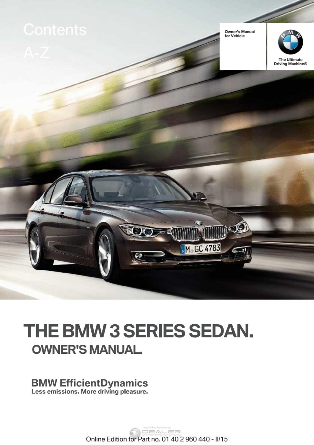 Picture of: Bmw  Series Sedan  Owners Manual – PDF Download by