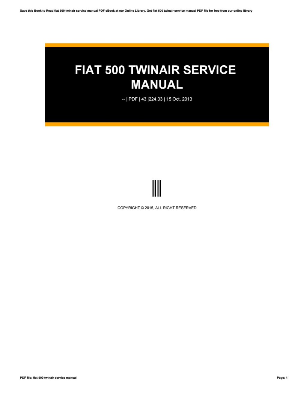 Picture of: Fiat  twinair service manual by irmhaeritha – Issuu