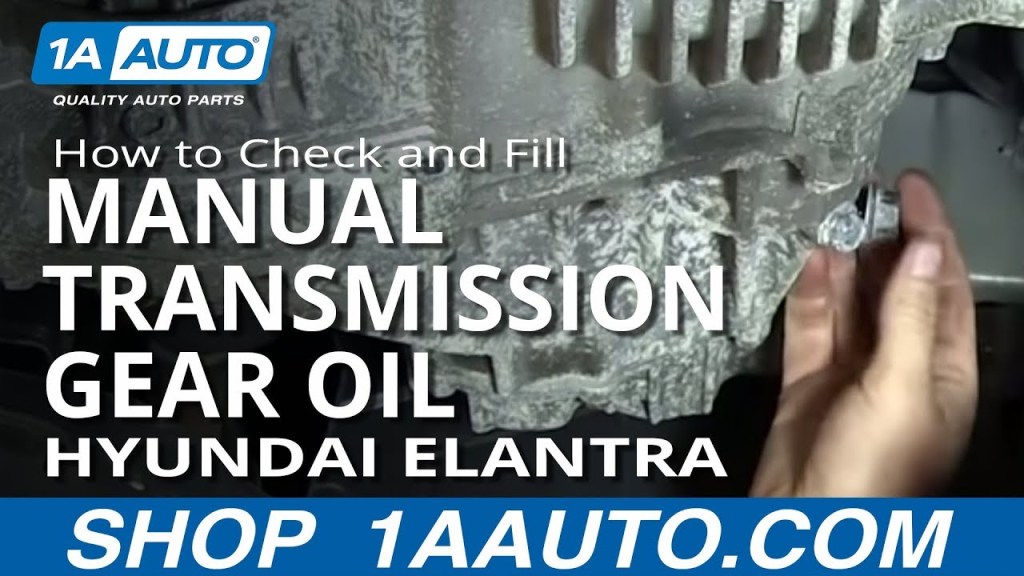 Picture of: How To Check and Fill Manual Transmission Gear Oil – Hyundai Elantra