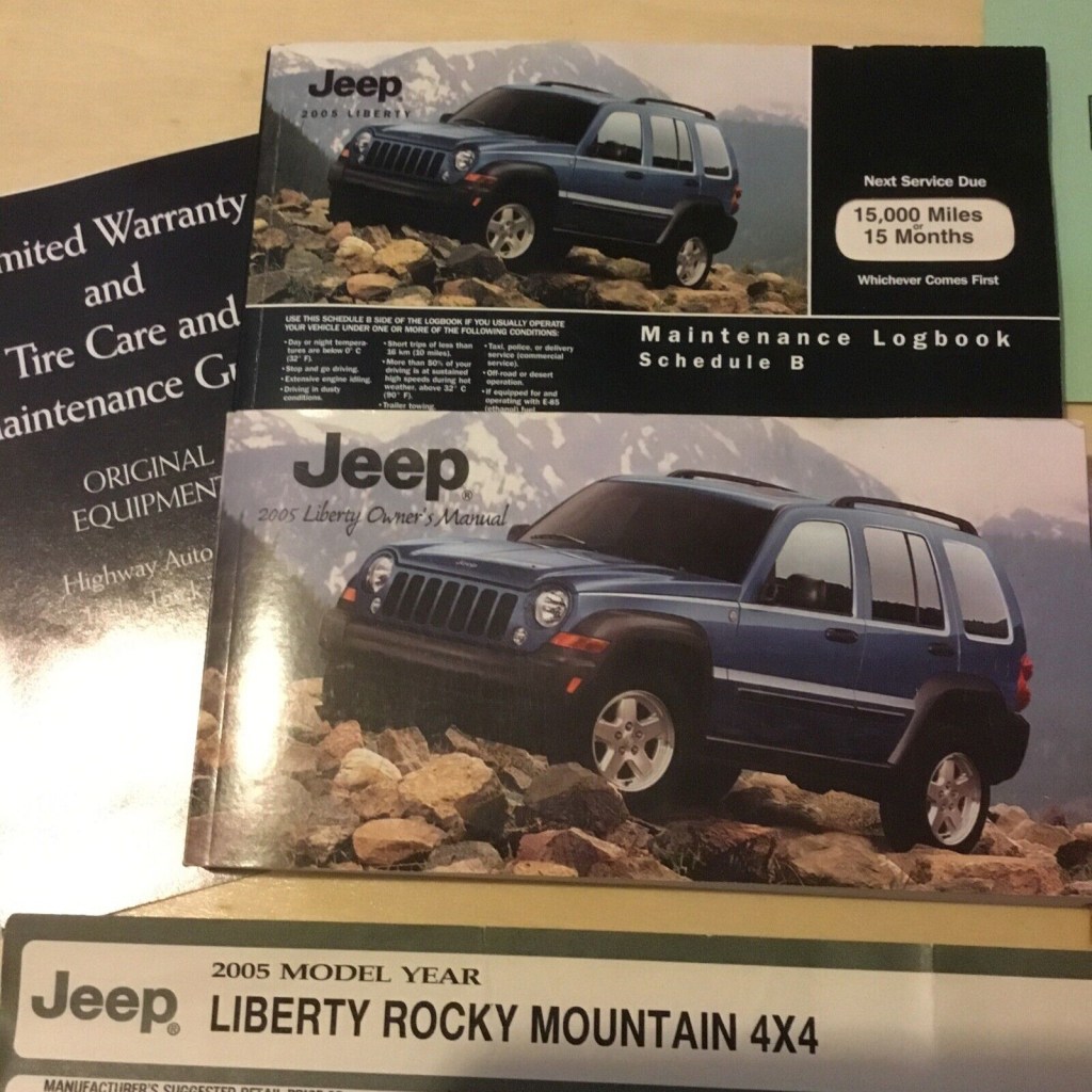 Picture of: JEEP LIBERTY OWNERS MANUAL PACKET SET + FACTORY WINDOW