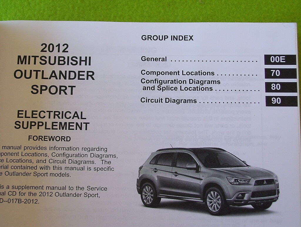Picture of: Mitsubishi Outlander Sport Electrical Manual  eBay