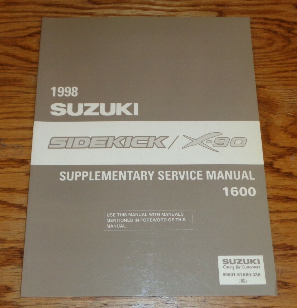 Picture of: Original  Suzuki Sidekick  & X- Supplementary Shop Service Manual