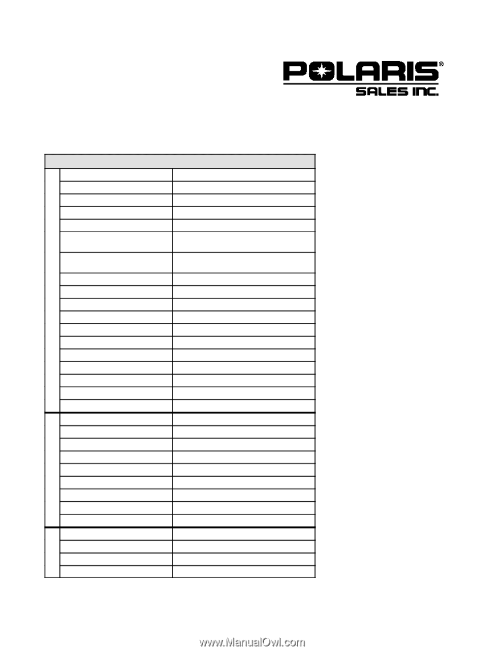 Picture of: Polaris Sport   Owners Manual