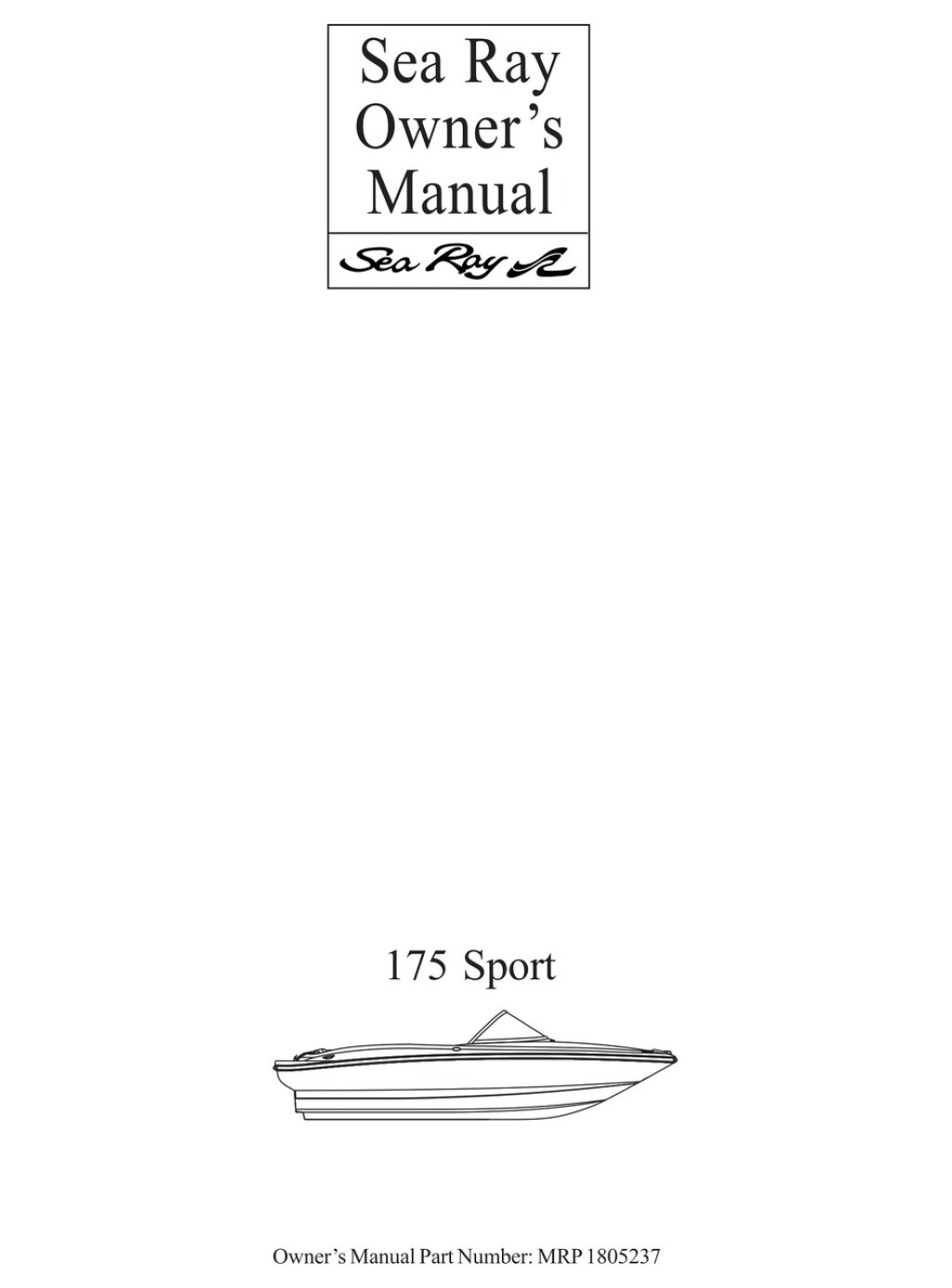 Picture of: SEA RAY  SPORT OWNER’S MANUAL Pdf Download  ManualsLib