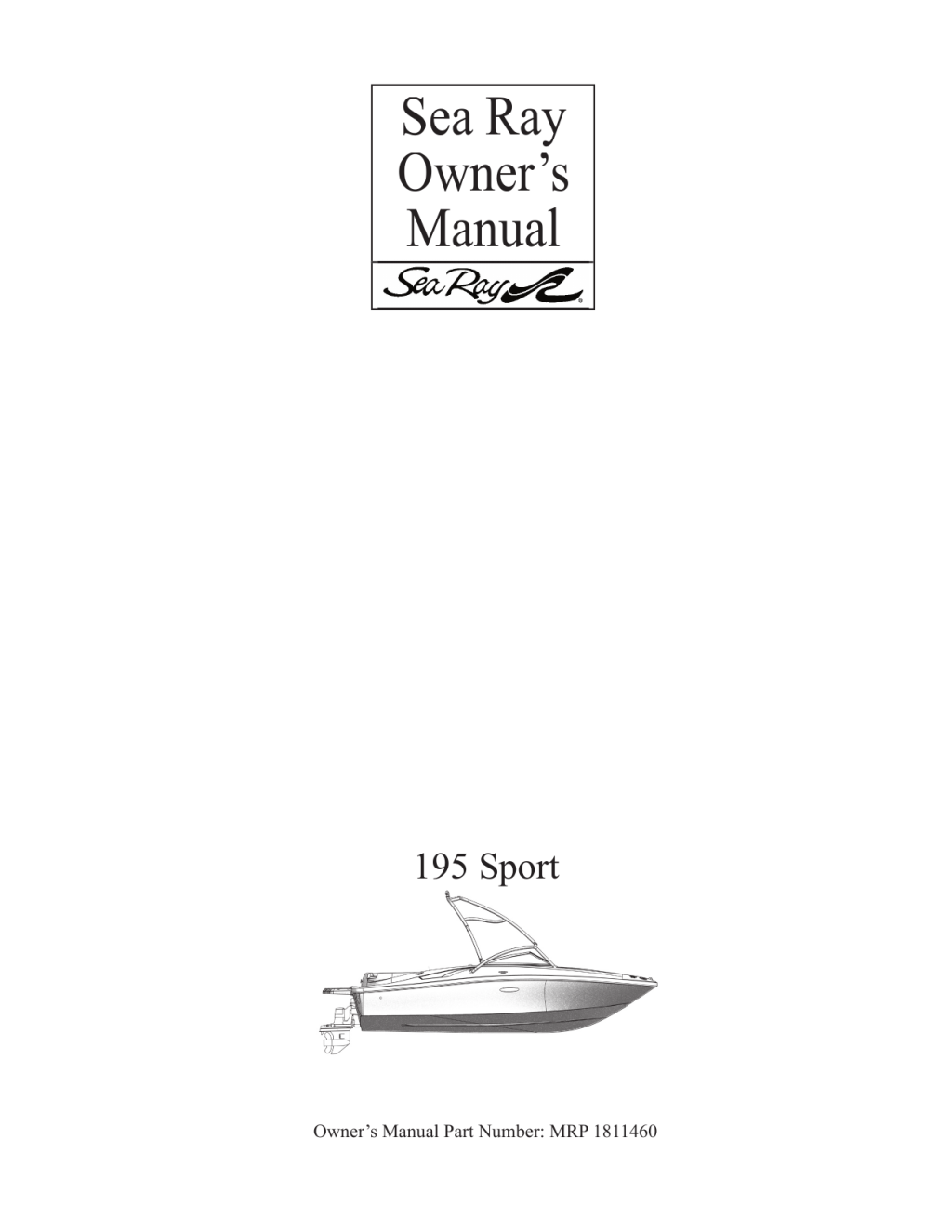Picture of: Sea Ray   SPORT Owners Manual  Manualzz