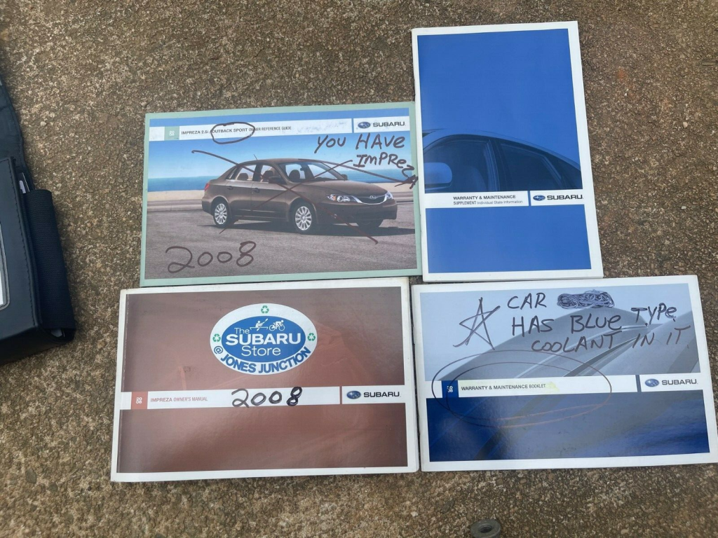 Picture of: Subaru Impreza Outback Sport Owners Manual book Case ~S