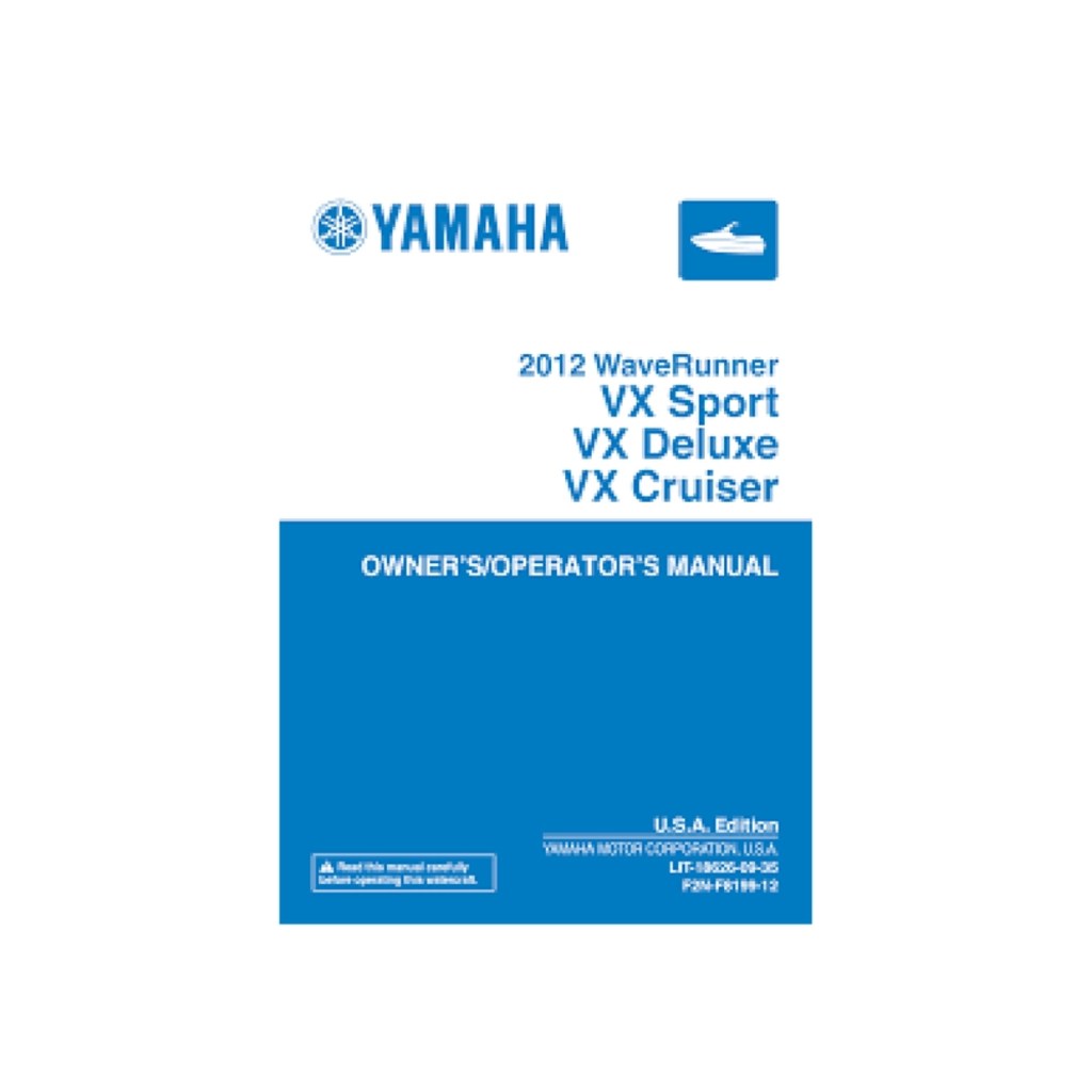 Picture of: Yamaha New OEM  WR VX Sport/Cruiser/Deluxe Owners Manual,  LIT—